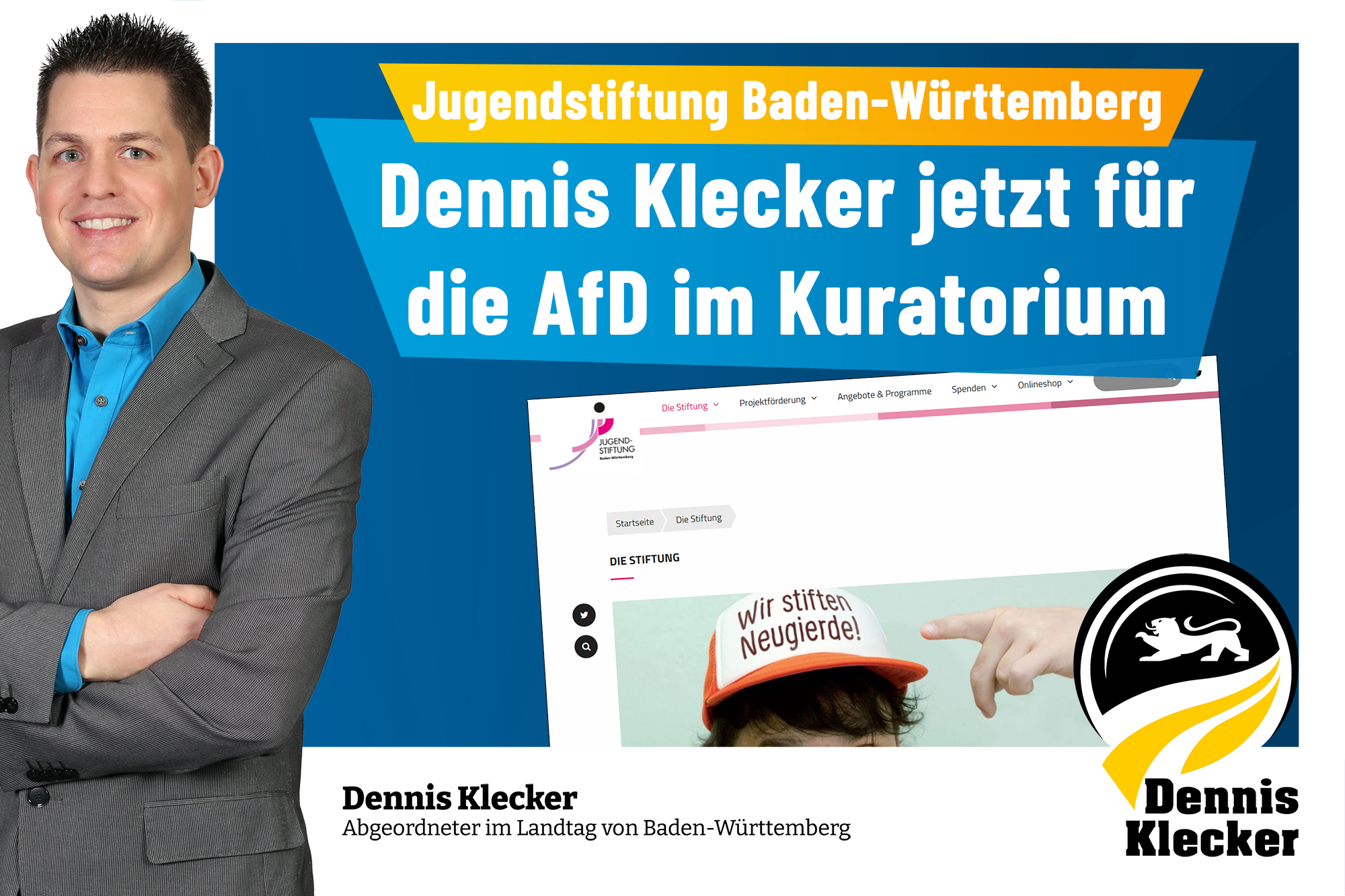 Dennis Klecker jetzt im Kuratorium der Jugendstiftung Baden-Württemberg