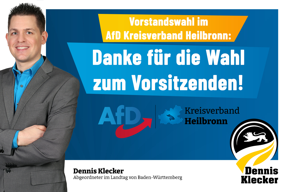 Dennis Klecker ist neuer Vorsitzender der AfD Heilbronn